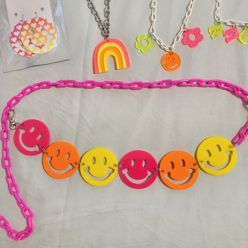 Nomad Kandi Neon Groovy Rave Festival Jewelry Accessories Bundle Set
